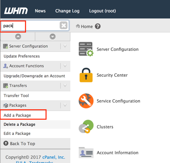 Cara Membuat Package di WHM