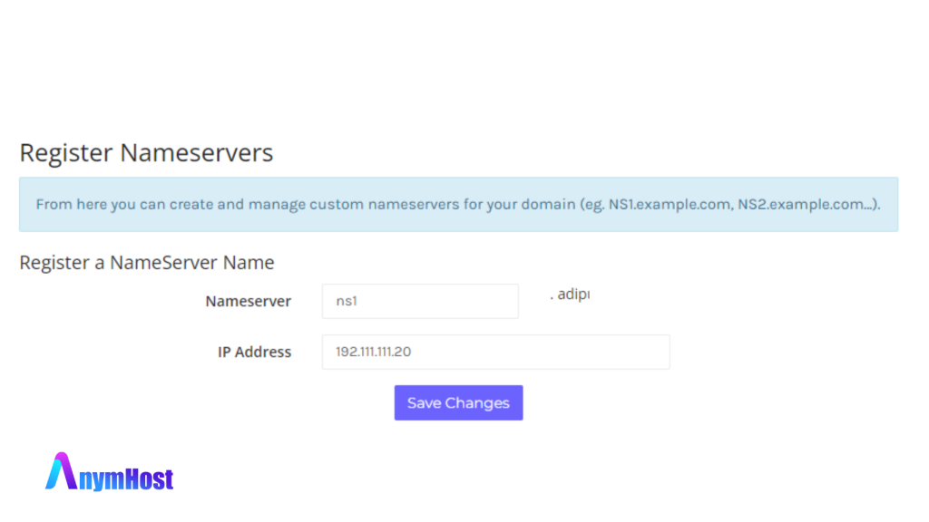 membuat private nameserver