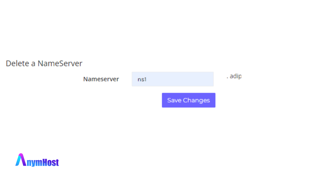 menghapus private nameserver