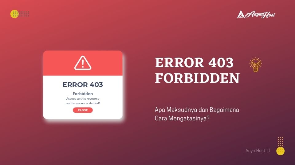 Cara Mengatasi Error 403 Forbidden